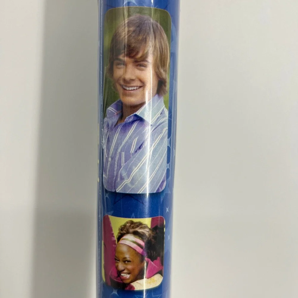 Disney High School Musical Gift Wrap Hallmark 15 Sq Ft Blue Vintage 2000s New‎